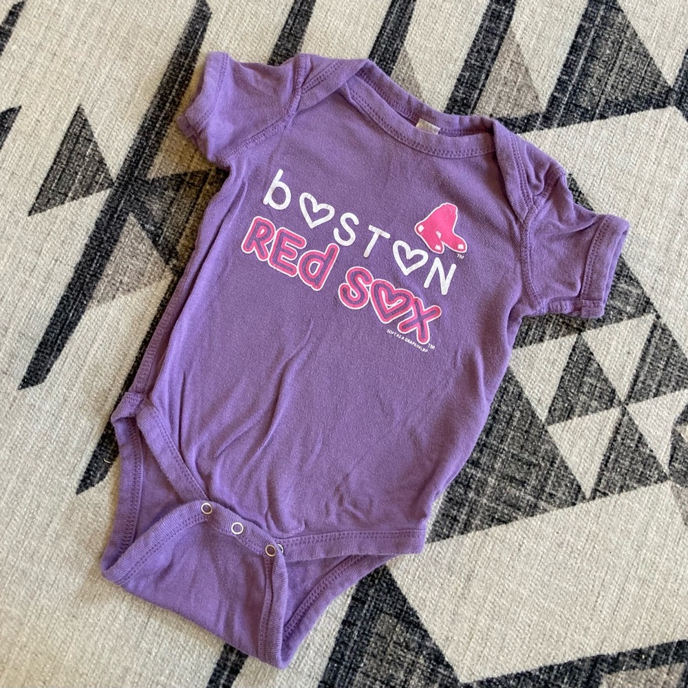 ☀️ Boston Red Sox Purple Onesie, 6 mo